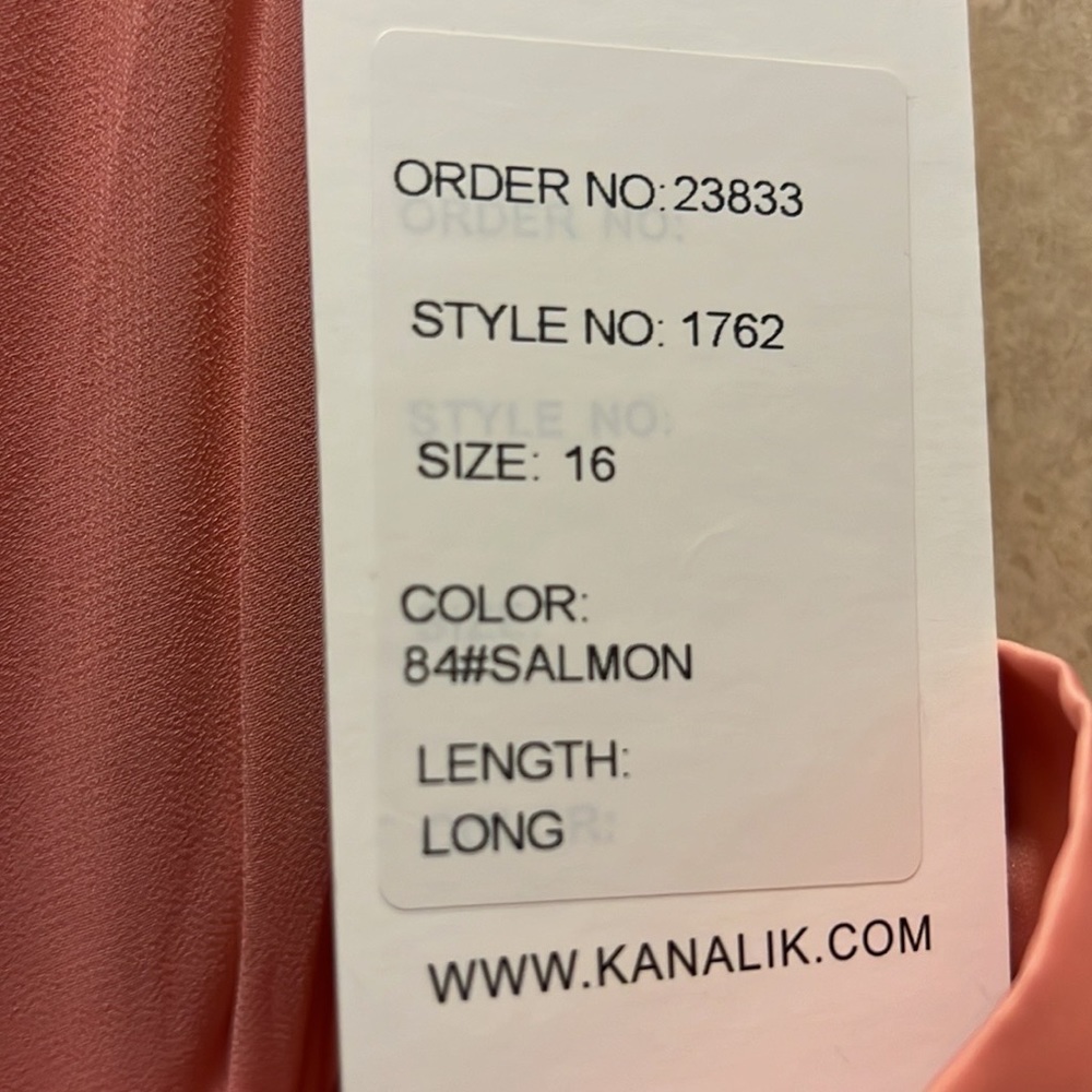 Kanali k salmon bridesmaids dress size 16